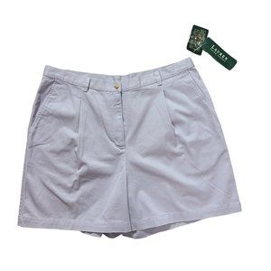 NWT Lauren Ralph Lauren Vineyard Hi lights Lavender Chino Shorts Size 16